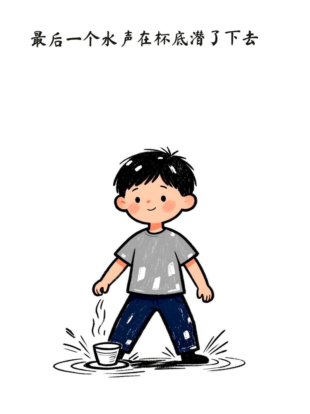 水杯睡下