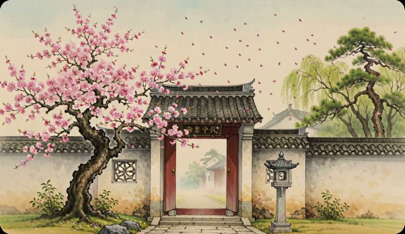 樱花庭院 · 樱吹雪15s(无声)