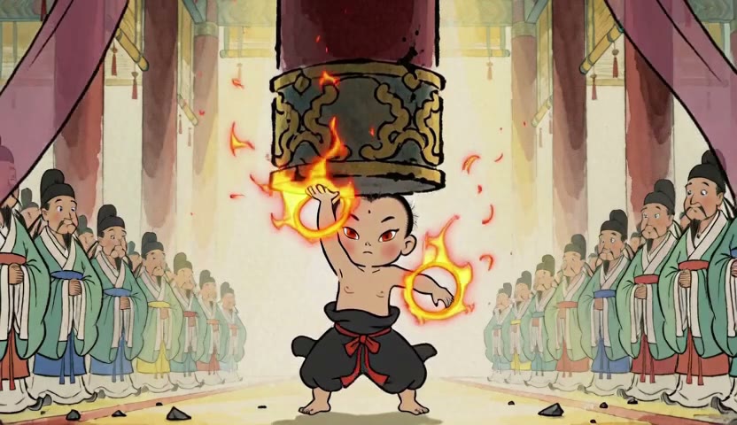 烈焰双环 · 小童托鼎15s(无声)