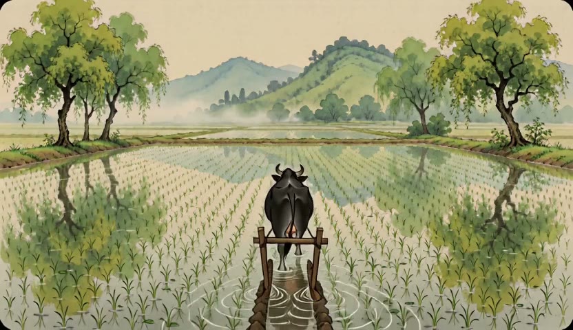 春湖水田 · 一牛犁镜15s(无声)