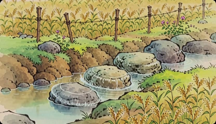 田渡浅溪 · 水流反光15s（无声）