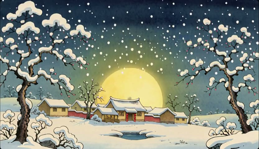 雪前田围 · 一炊过月15s（无声）