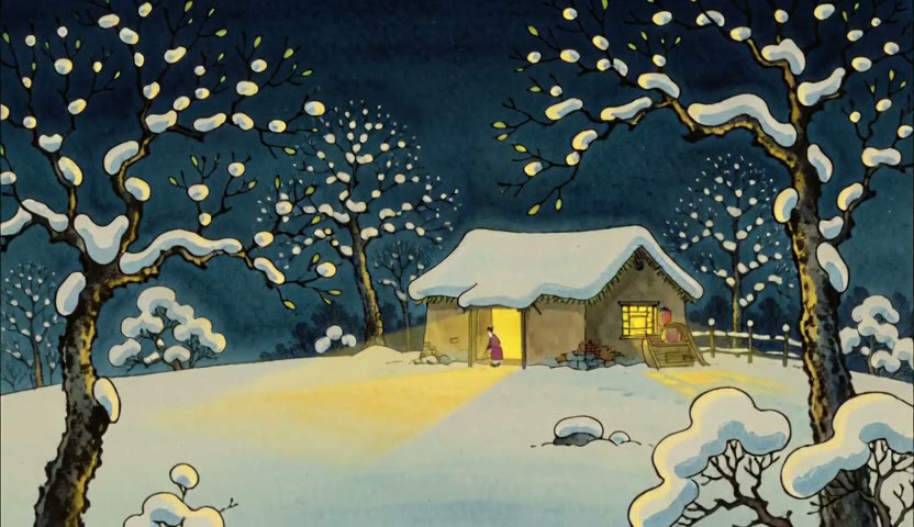 雪夜小屋 · 窗里一灯15s（无声）
