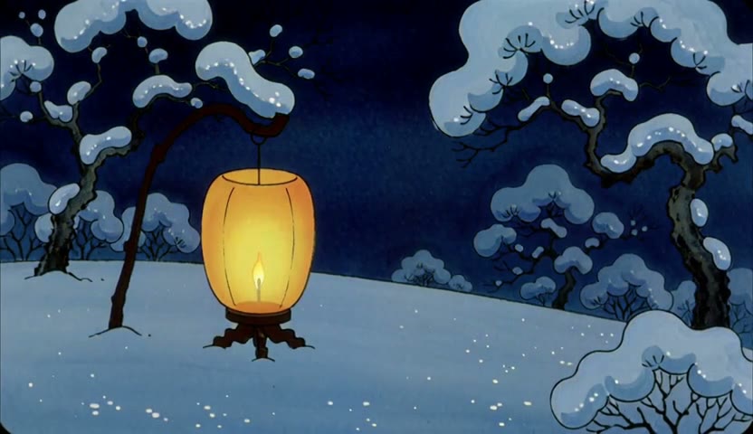 雪夜一盏 · 灯影落雪15s（无声）