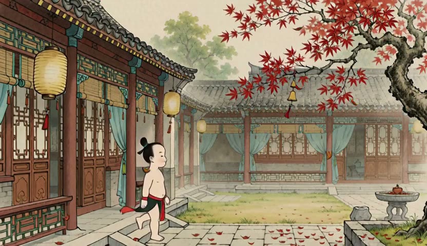 风铃庭院 · 红叶穿庭15s(无声)