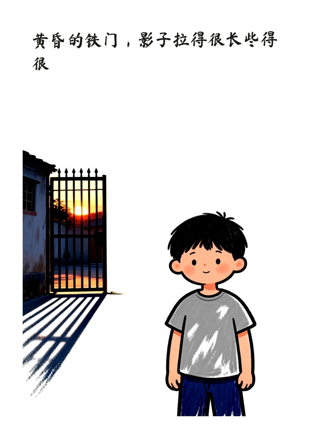 门口的影子