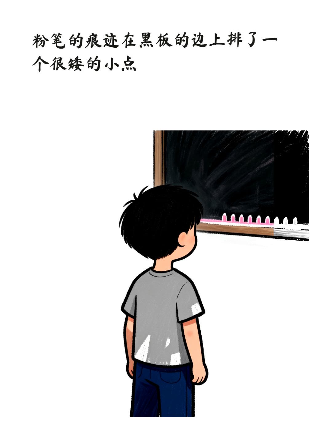 粉笔的痕迹